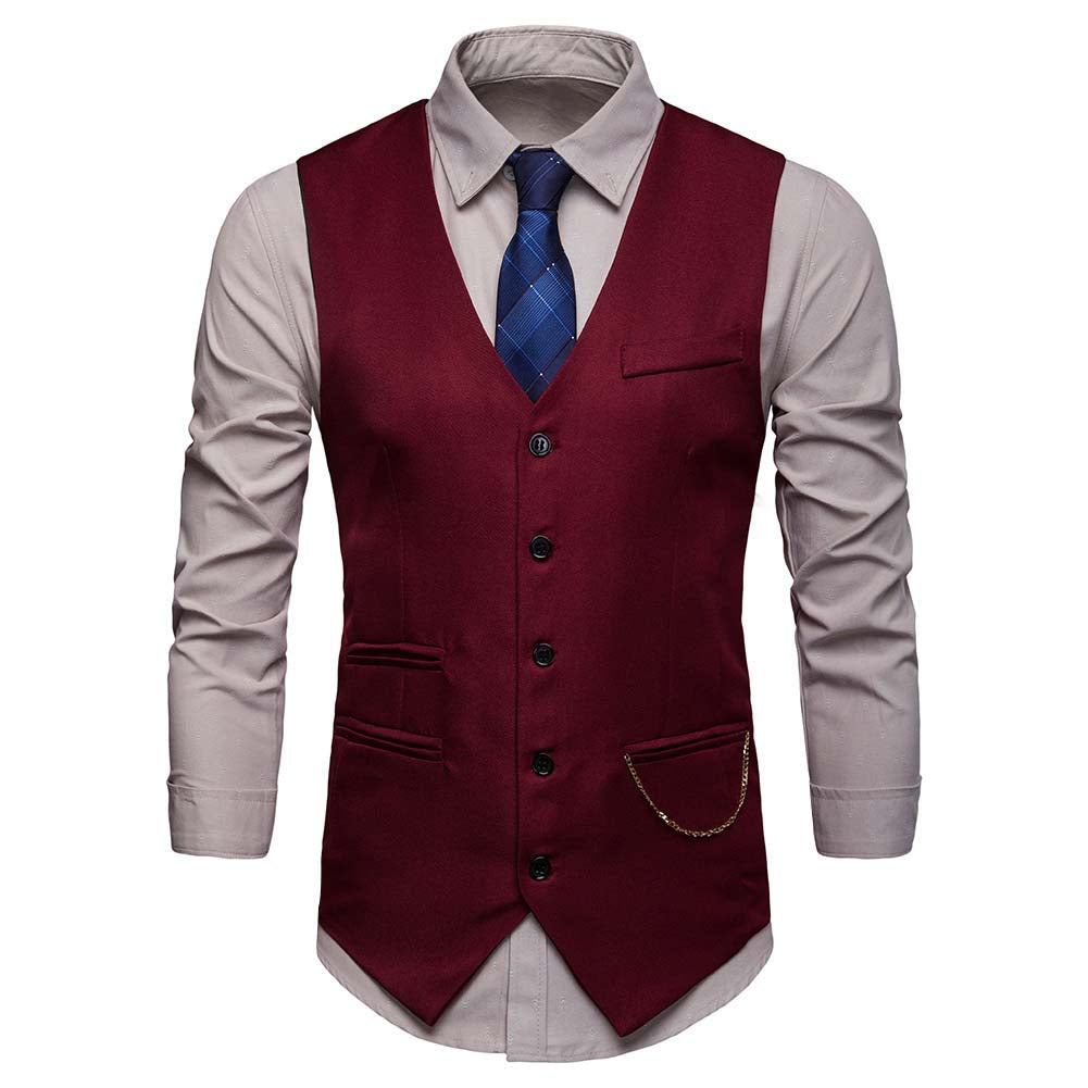 Mens wine deals colored vest