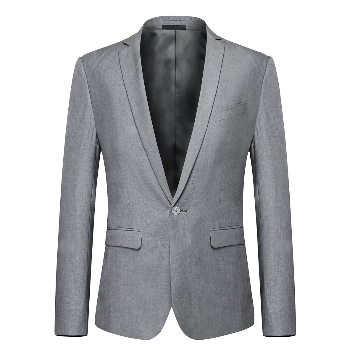 Two Piece LightGrey Suit One Button Suit