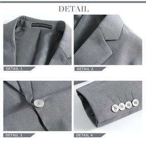 Two Piece LightGrey Suit One Button Suit