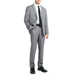 Two Piece LightGrey Suit One Button Suit