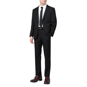 Two Piece Black Suit One Button Suit