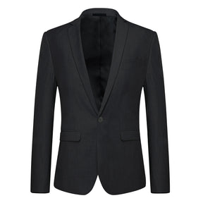 Two Piece Black Suit One Button Suit