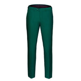 Men's Classic Slim Fit Stretch Flat Front Slacks Dress Pants Green