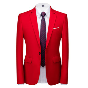 2-Piece Men's Two-Button Single Vent Suit Red