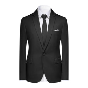 2-Piece Slim Fit Simple Designed Black Suit