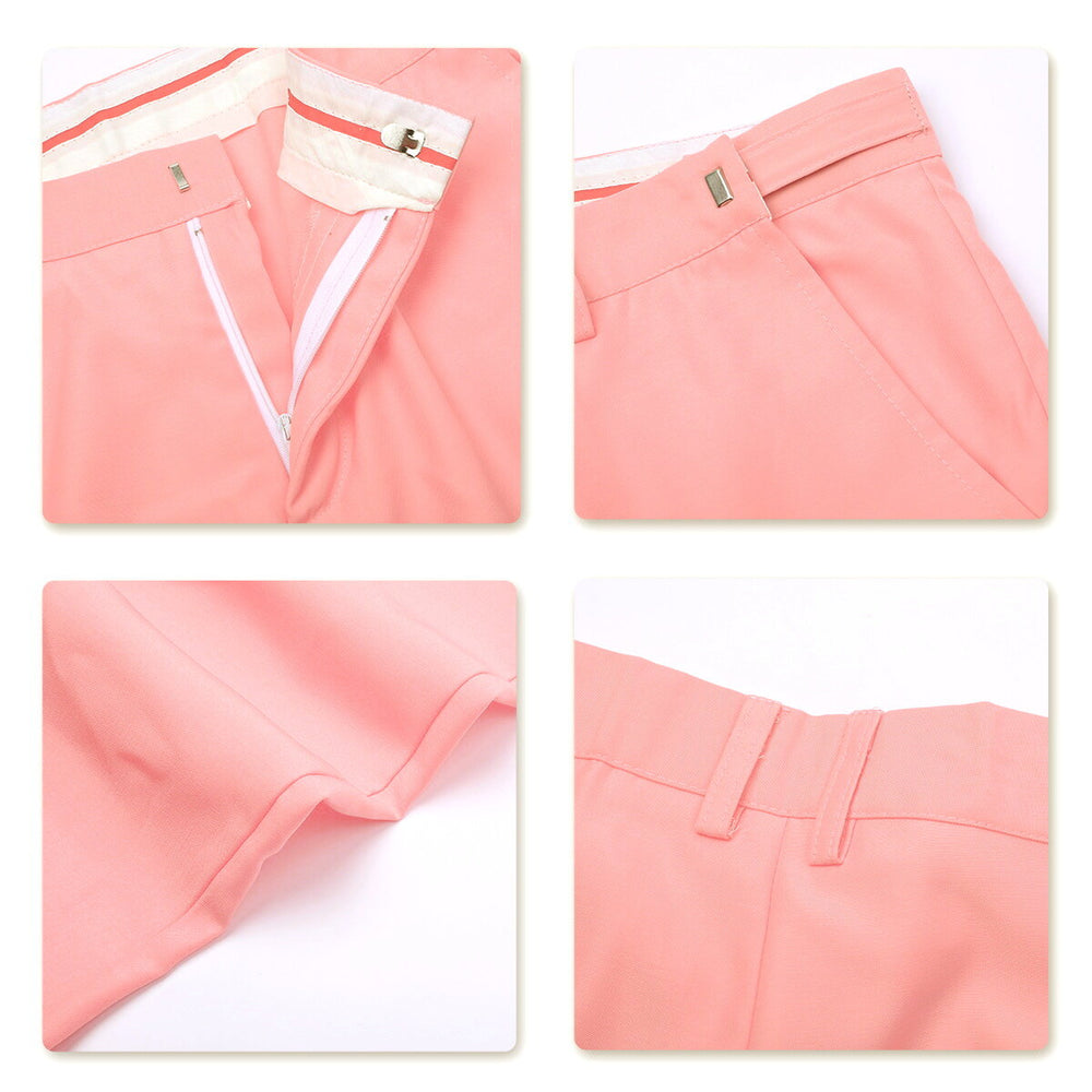 2 Piece Slim Fit Casual Pink Suit Cloudstyle 1226