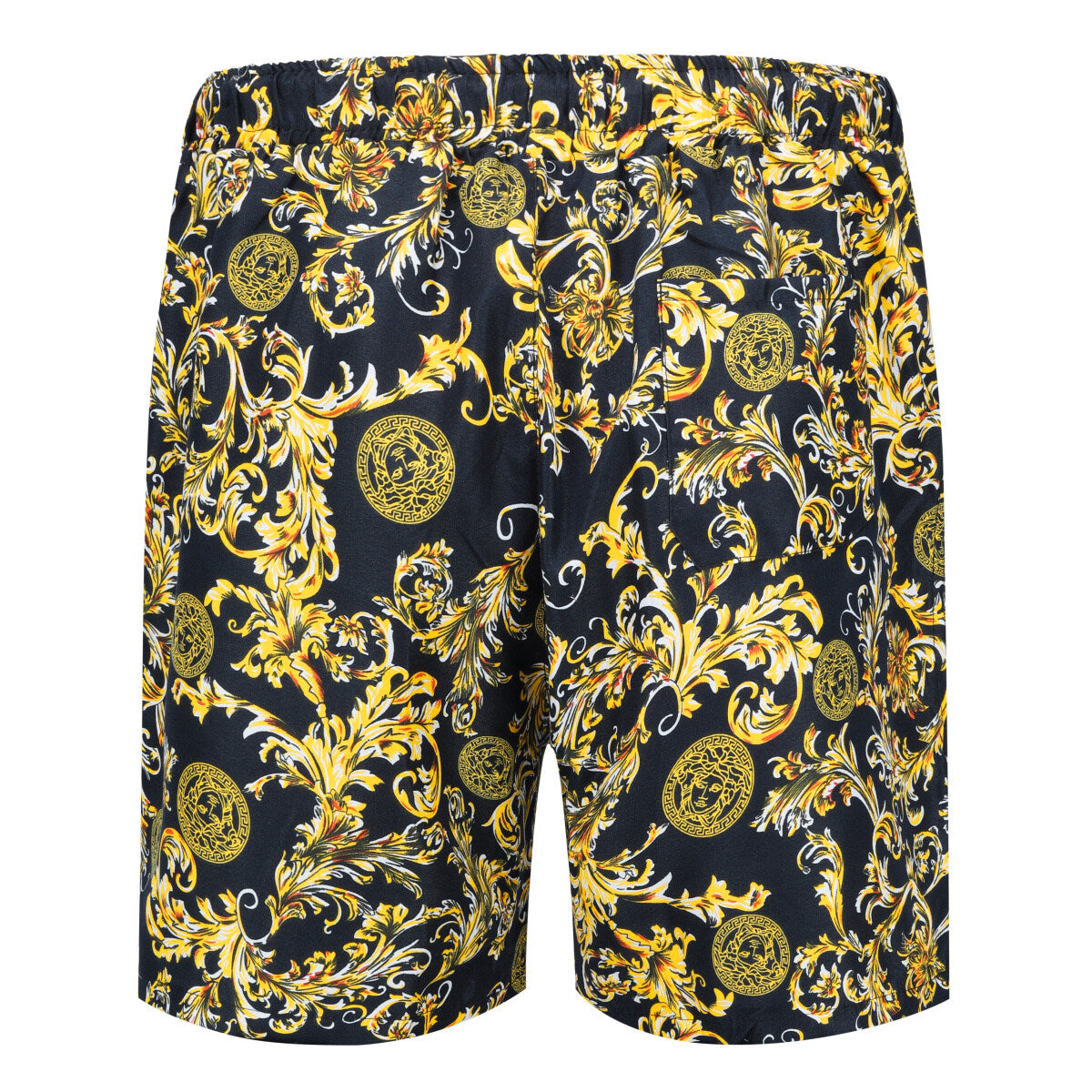 Mens 2-Piece Hawaii Print Style Summer Suit Yellow