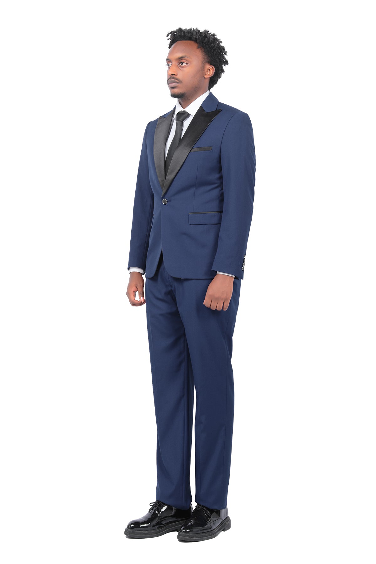 Men's Single-Breasted 2-Piece Tuxedo Suit Blue