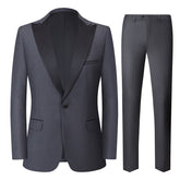 Men's Single-Breasted 2-Piece Tuxedo Suit Grey