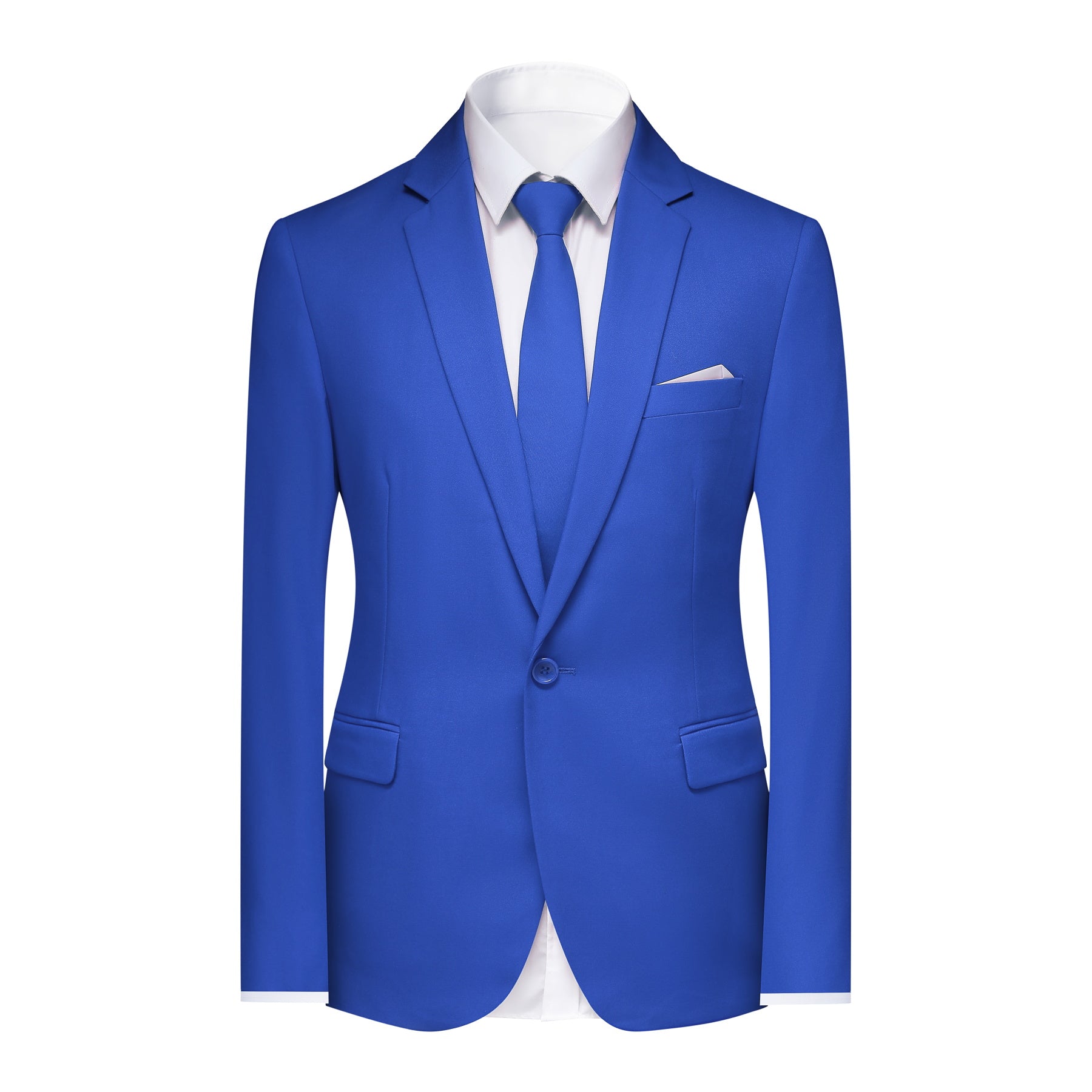 2-Piece Slim Fit Simple Designed Blue Suit