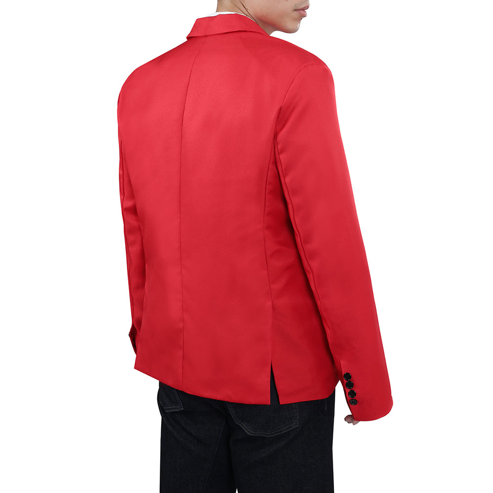 Men's Slim Fit Casual Blazer Jacket Red