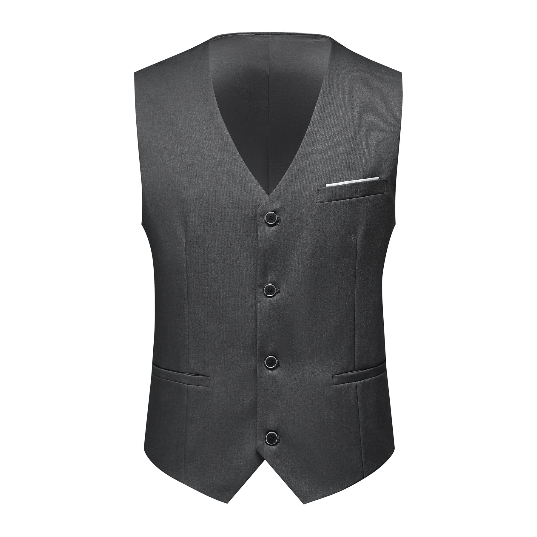 Slim Fit One Button Casual Grey 3-Piece Suit