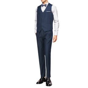 Slim Fit One Button Casual Blue 3-Piece Suit