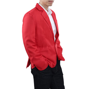 Men's Slim Fit Casual Blazer Jacket Red