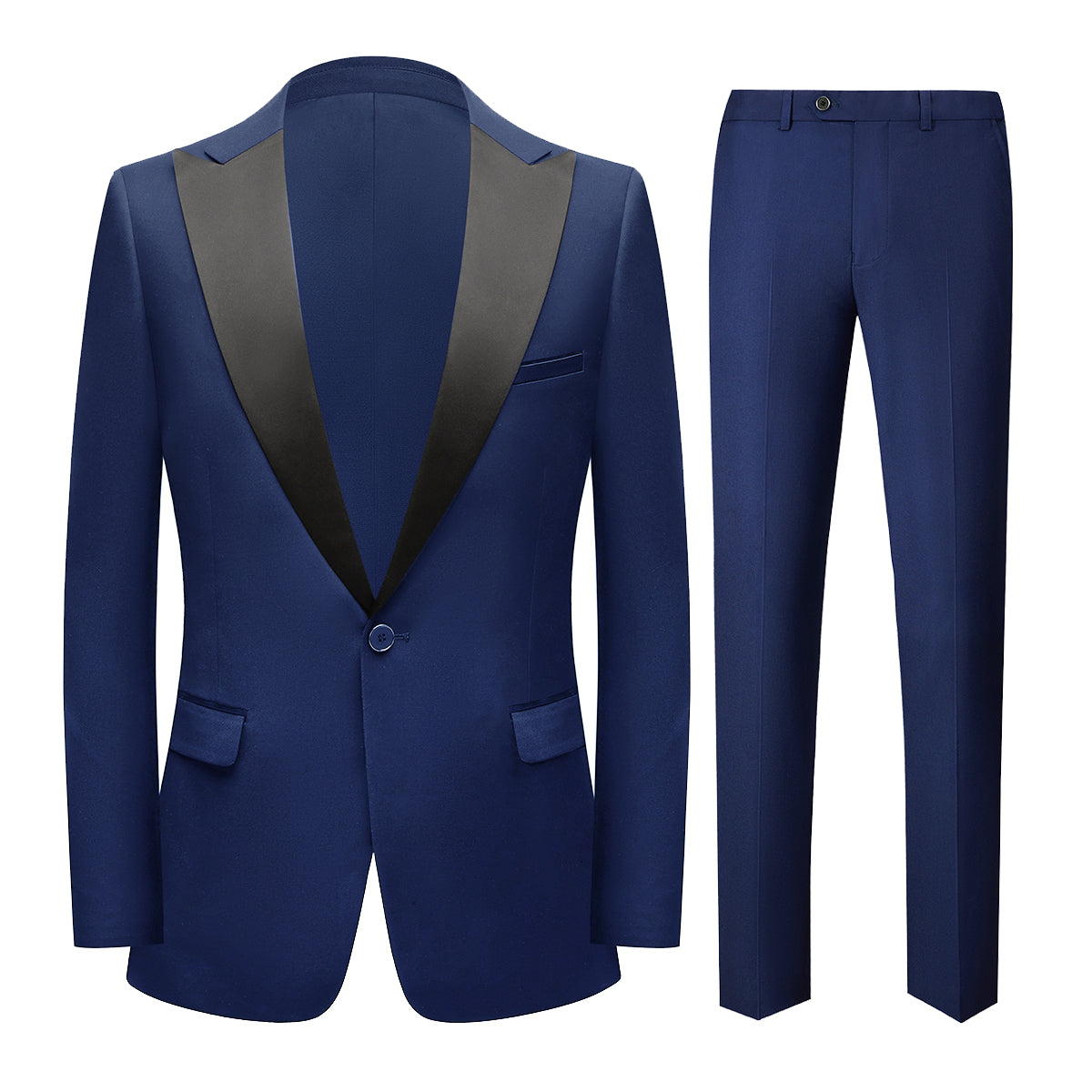 Men's Single-Breasted 2-Piece Tuxedo Suit Blue