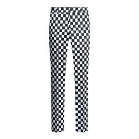 2- Piece Checkerboard Print Slim Fit Plaid Suit