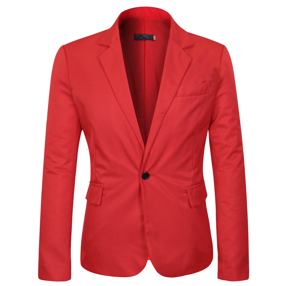 Men's Slim Fit Casual Blazer Jacket Red