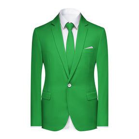 2-Piece Slim Fit Simple Designed Suit Green