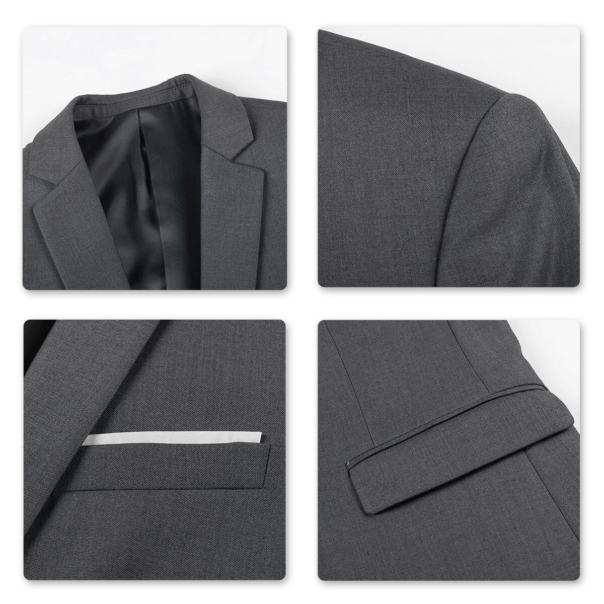 Grey Stylish Blazer One Button Casual Blazer -Cloudstyle