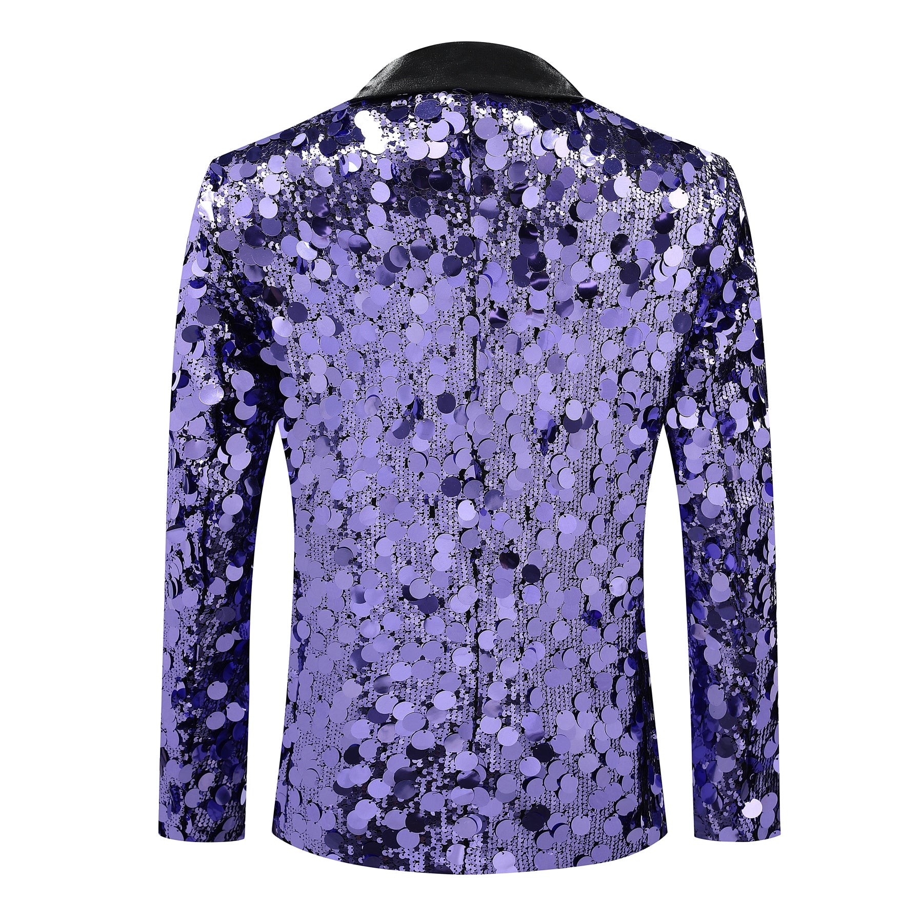 Men's Sequined Single-Button Jacket Purple