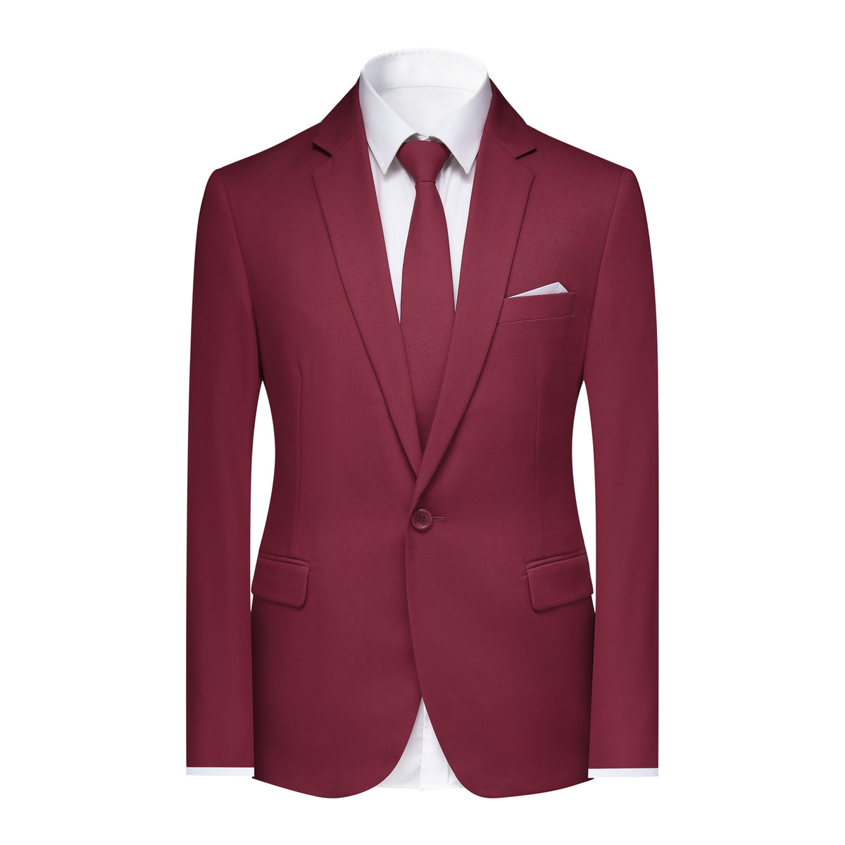 2-Piece Slim Fit Classic Maroon Suit