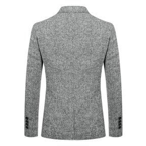 Men's Notch Lapel Single-Breasted Blazer Grey