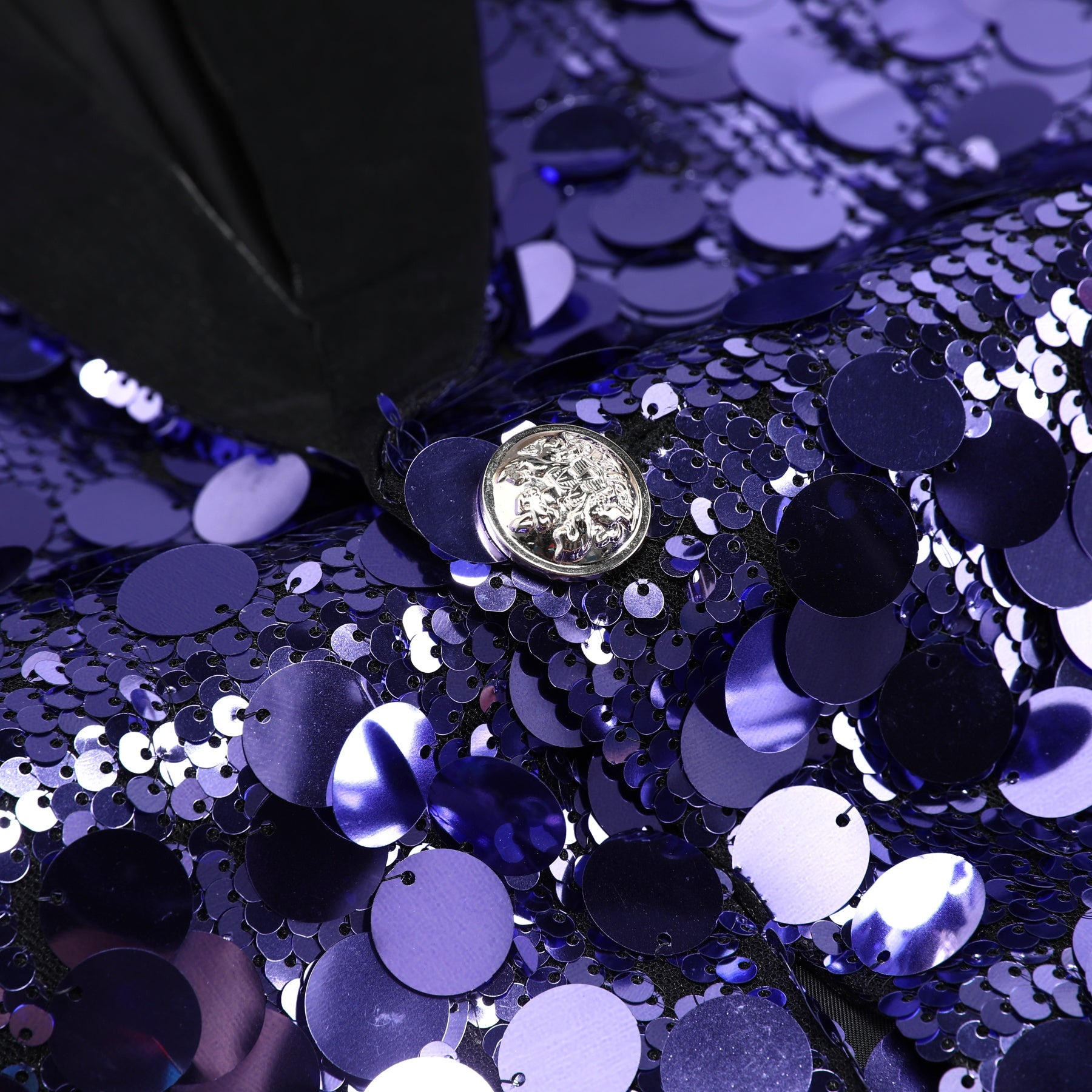 Men's Sequined Single-Button Jacket Purple