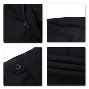 2-Piece Men's Shawl Lapel One-Button Tuxedo Suit Black