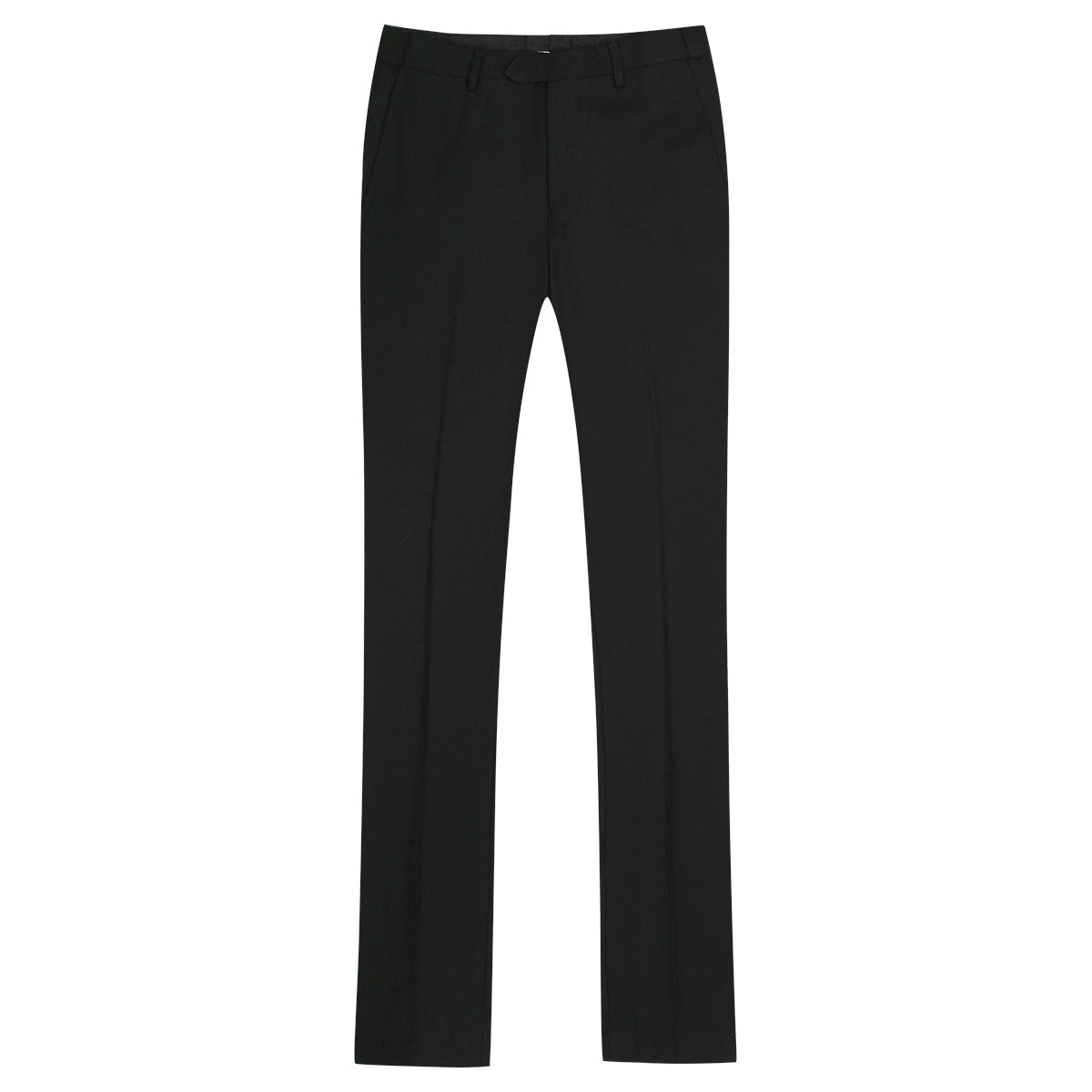 Men's Classic Slim Fit Stretch Flat Front Slacks Dress Pants Black