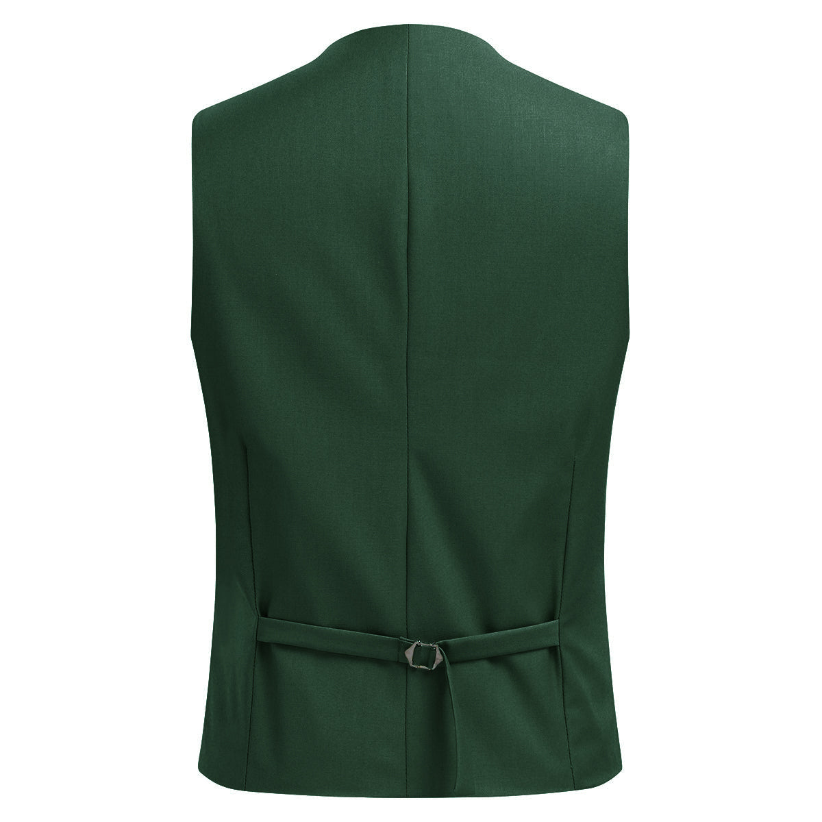 Slim Fit Double Breasted Green Vest