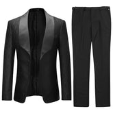 Mens 3 Pieces One Button Elegant Dress Suits Black