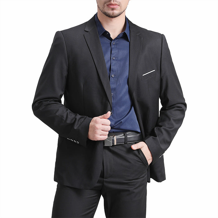 Classic Black Blazer Two Buttons Blazer -Cloudstyle