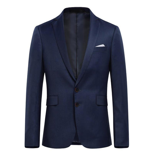 Navy 3-Piece Suit Slim Fit Two Button Suit -Cloudstyle