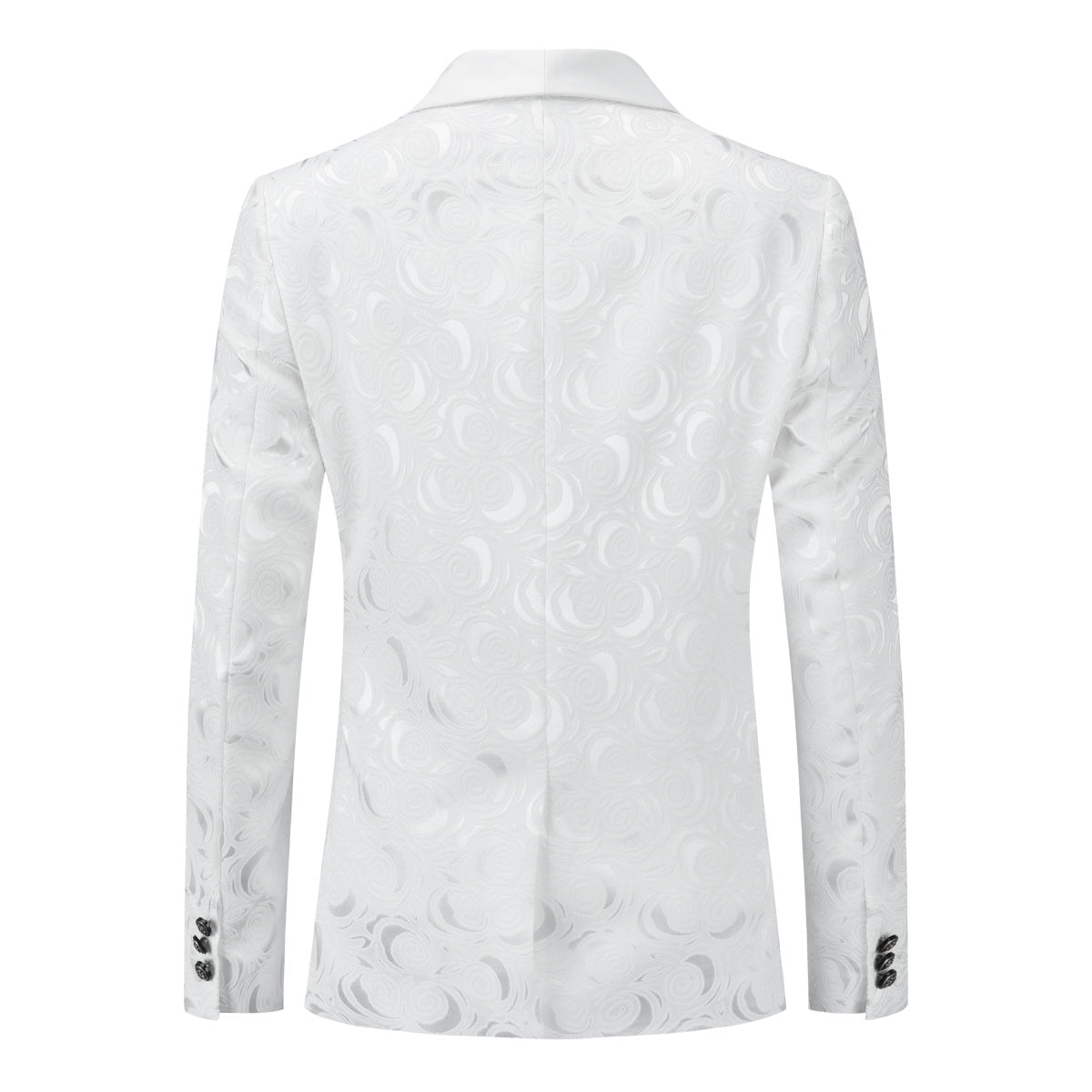 White Paisley Suit 2-Piece Slim Fit Suit