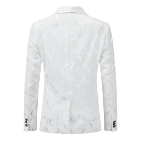 White Paisley Suit 2-Piece Slim Fit Suit