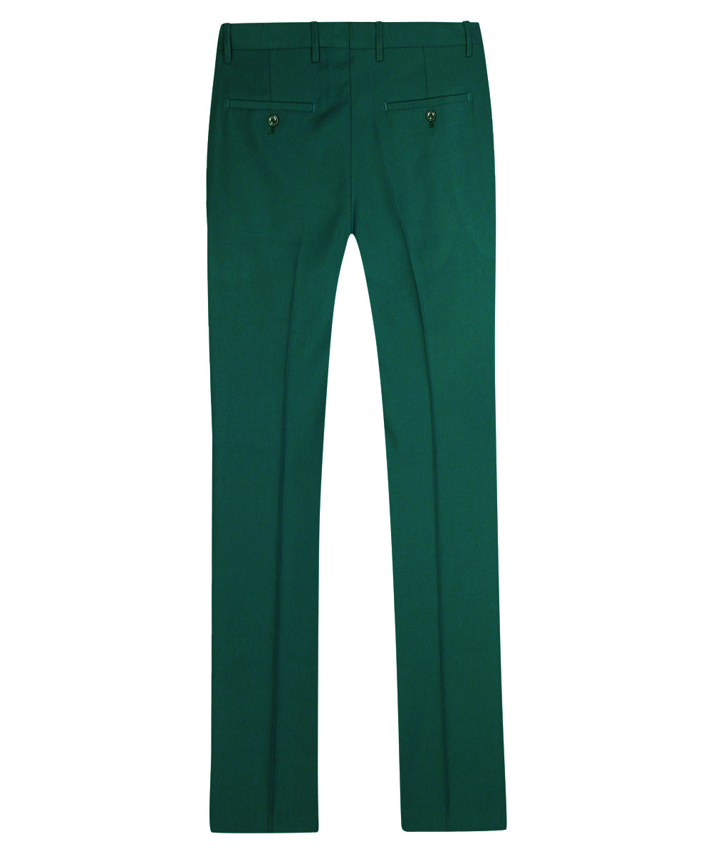 Men's Classic Slim Fit Stretch Flat Front Slacks Dress Pants Green