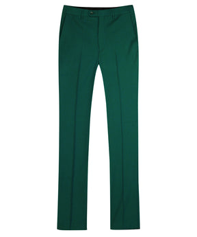 Men's Classic Slim Fit Stretch Flat Front Slacks Dress Pants Green