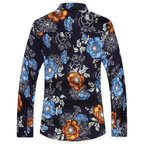 Men's Regular Fit Printed Casual Shirt Floral Shirts