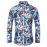 Men's Regular Fit Printed Casual Shirt Floral Shirts