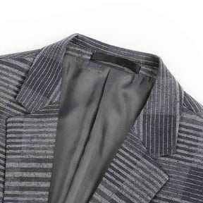 Plaid Stripe Jacket Slim Fit Casual Blazer Coat